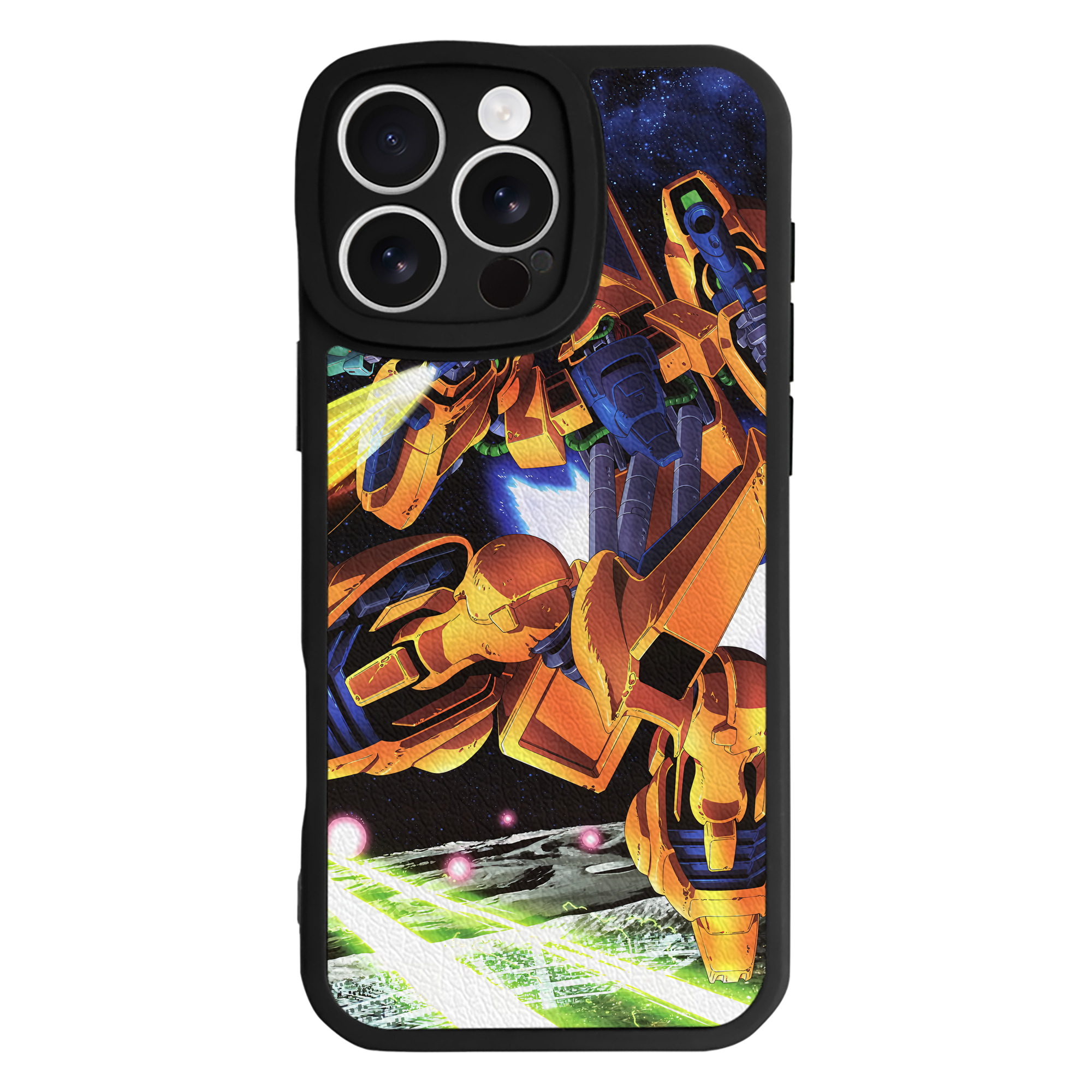（画像用） 機動戦士ガンダム Mobile Suit Gundam 【iPhone 16シリーズ対応】シリコンスマホケース（レザー調） 材質：シリコン